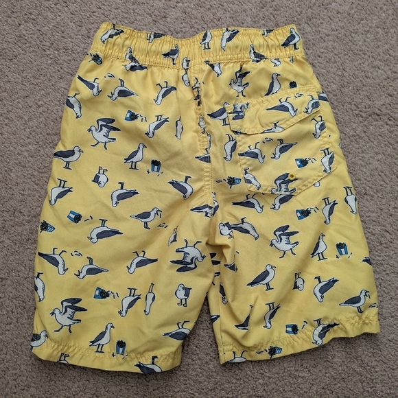 Cat & Jack Target Youth Boys Yellow Seagull Swim Trunks Small 6 / 7 - Picture 2 of 12